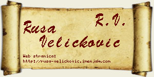 Rusa Veličković vizit kartica